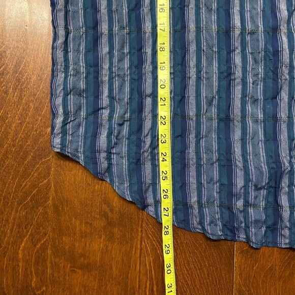 Espino Collection Vintage 80s Flap Pocket Rayon Button Down Blue Shirt Size XL - Picture 6 of 7